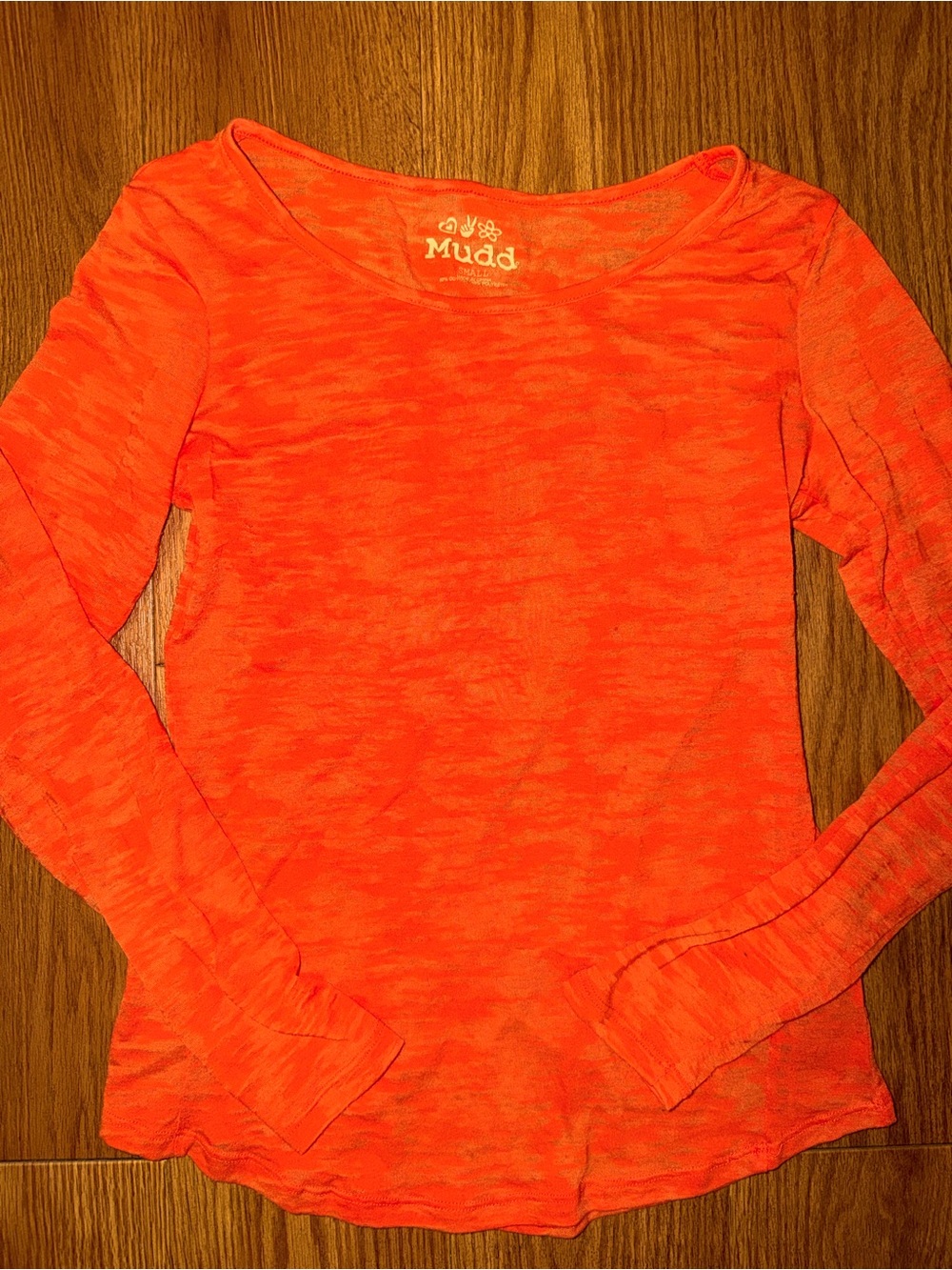 Y2K Neon Orange MUDD Women's Long Sleeve